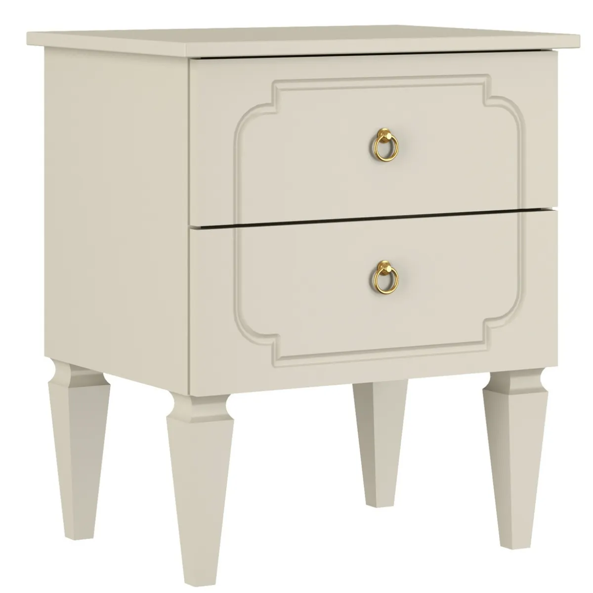 szafka nocna Bellamy Royal Latte z dwiema szufladami