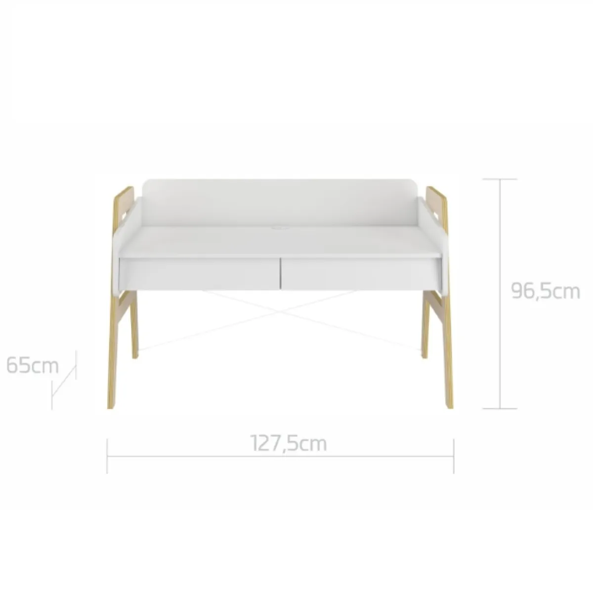 wymiary biurka dziecięcego Bellamy So Sixty biało-brzozowego