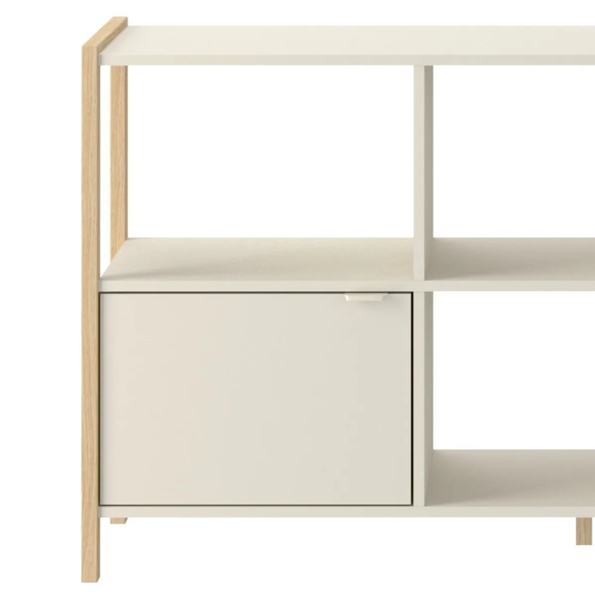 wymiary regału Versa LOW 150 cm latte