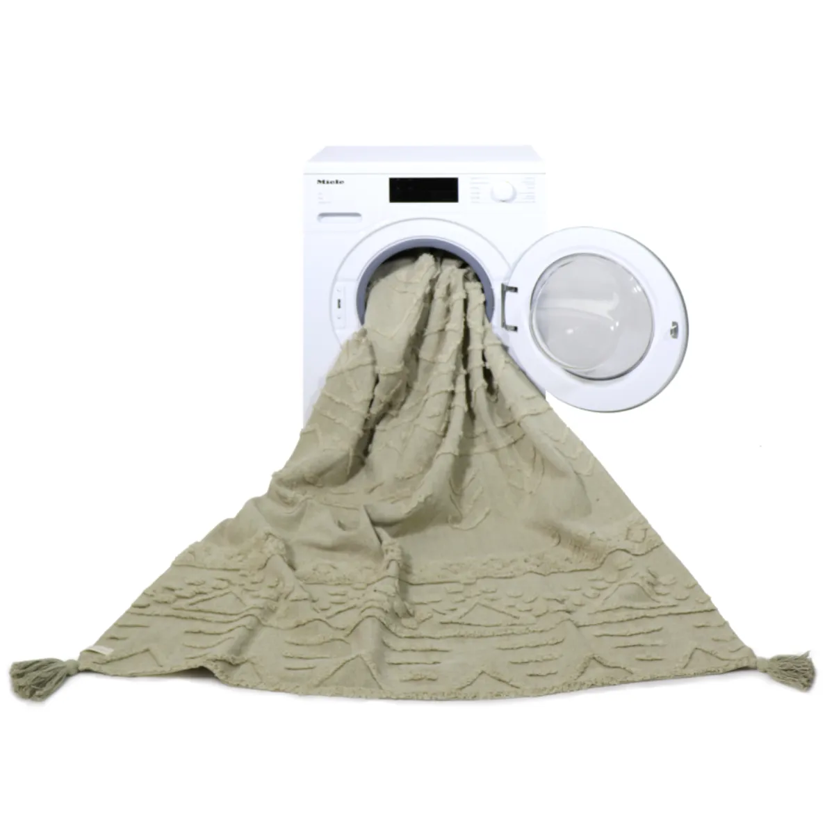jak prać dywan bawełniany Tribu Olive L 170x240 cm