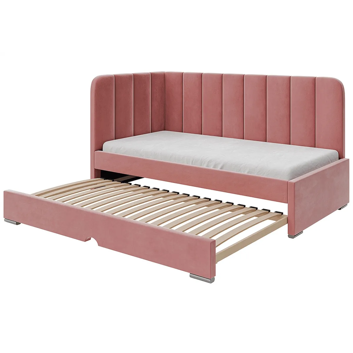 łóżko tapicerowane KONEKT SOFT z szufladą z funkcją spania