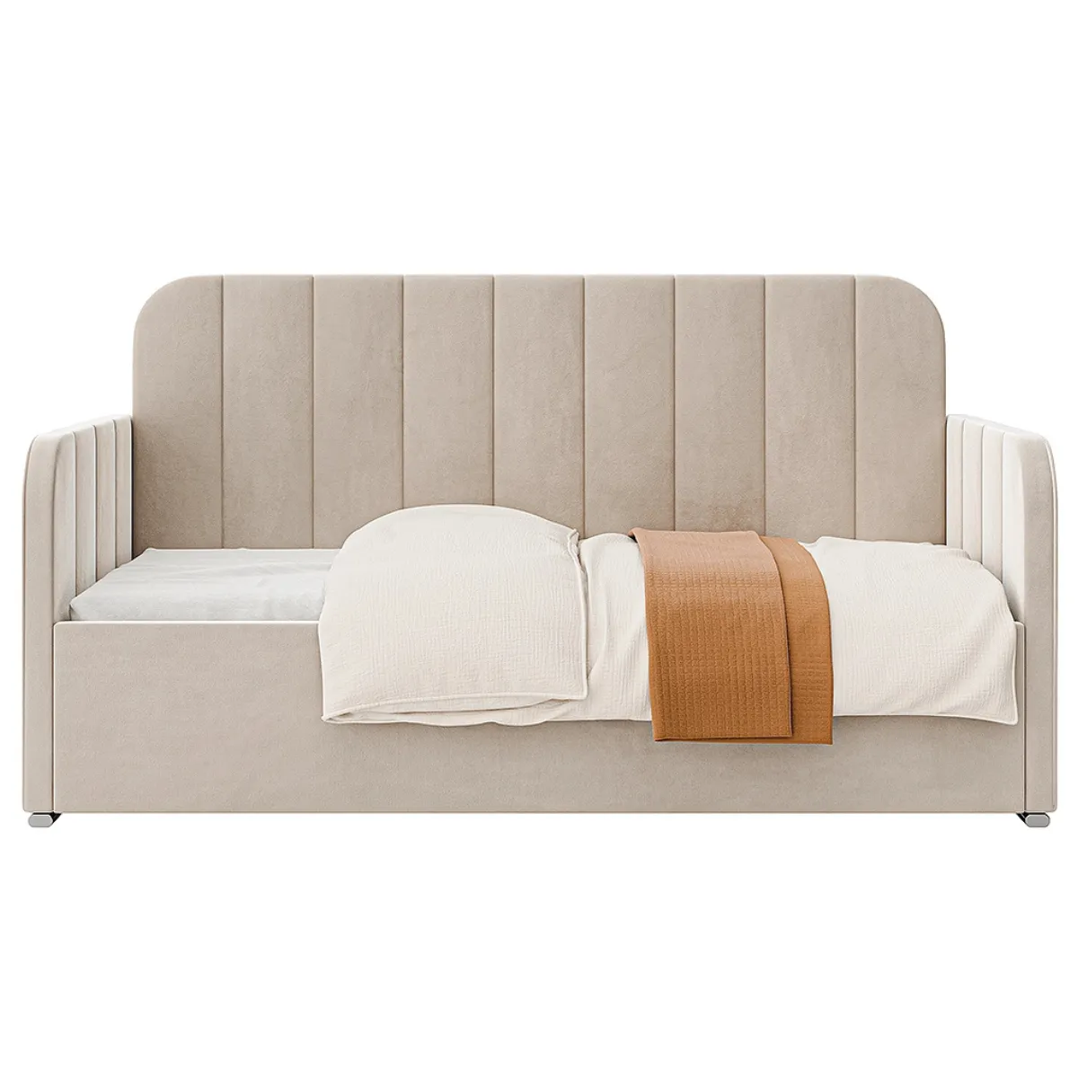 Sofa tapicerowana KONEKT z szufladą z funkcją spania