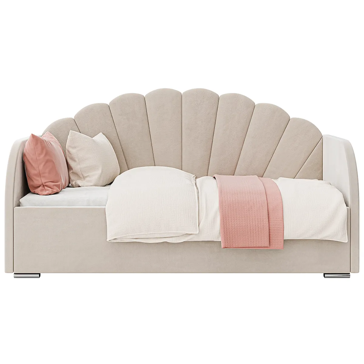 Łóżko tapicerowane SOFA PERLA z szufladą z funkcją spania