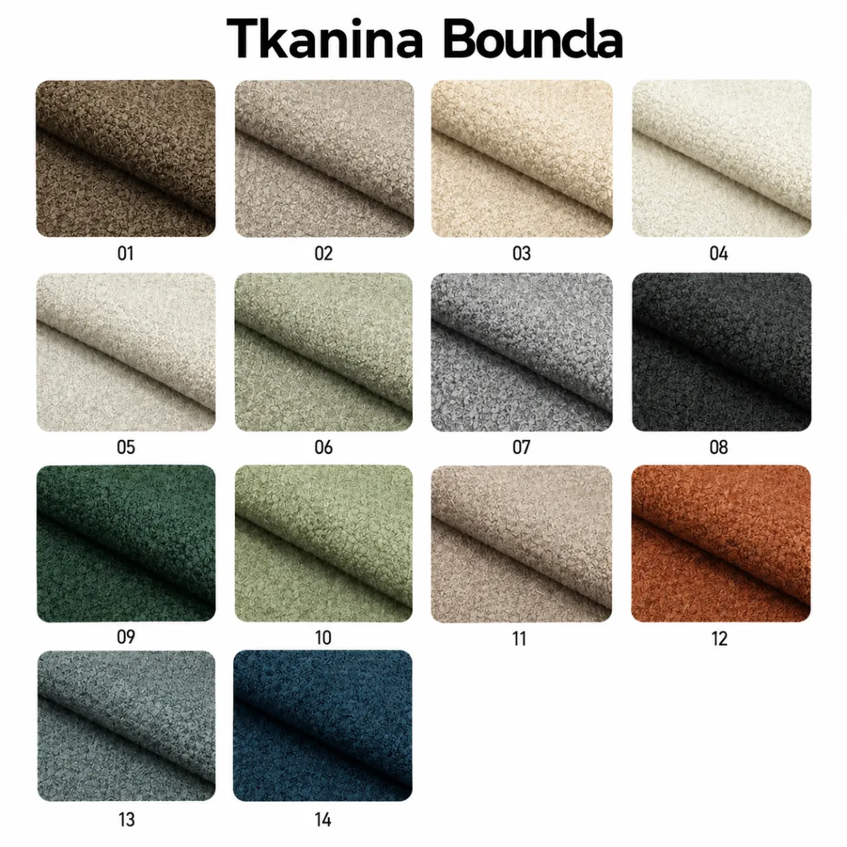 Tkanina Bounce Abriamo Select bouclé do łóżka CHMURKA