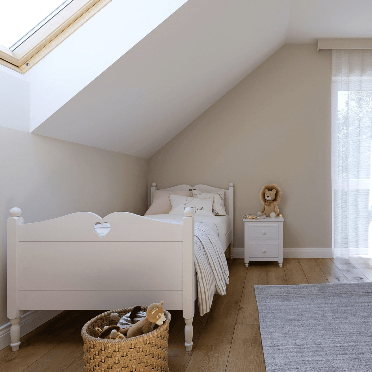 Łóżko GLAMOUR dla dziewczynki w pokoju dziecięcym