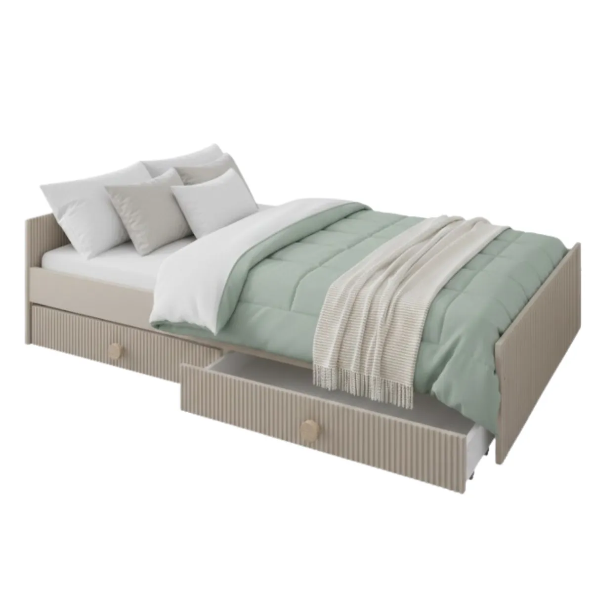 łóżko LOFT kaszmir 120x200 aranżacja pokoju dziecka i nastolatka