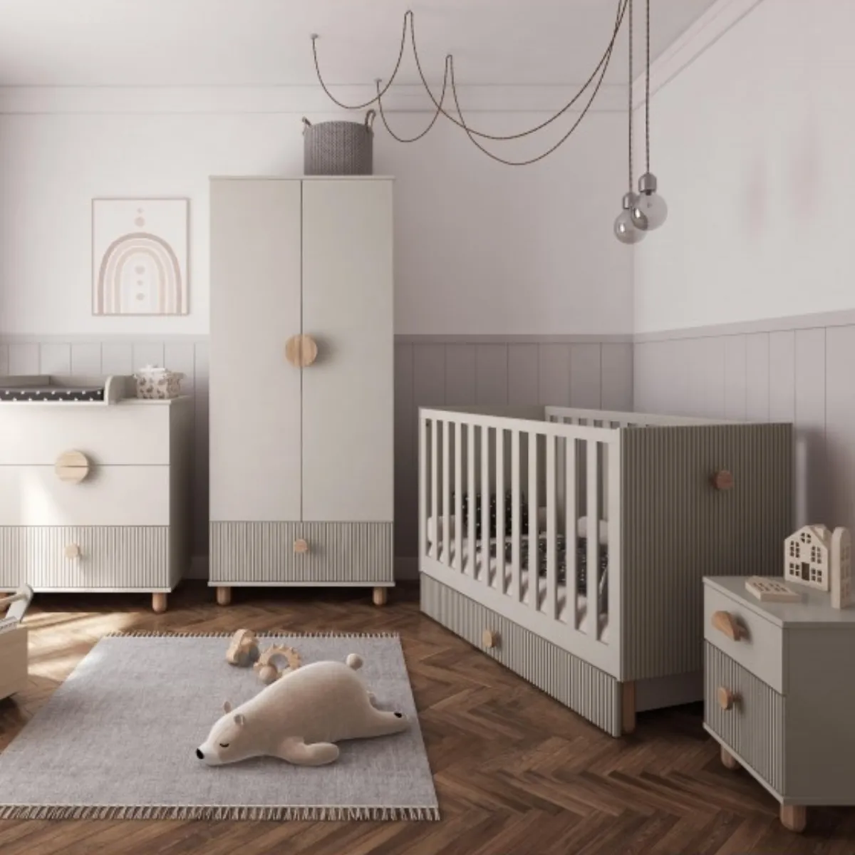 szafka nocna kaszmir LOFT aranżacja pokoju dziecka