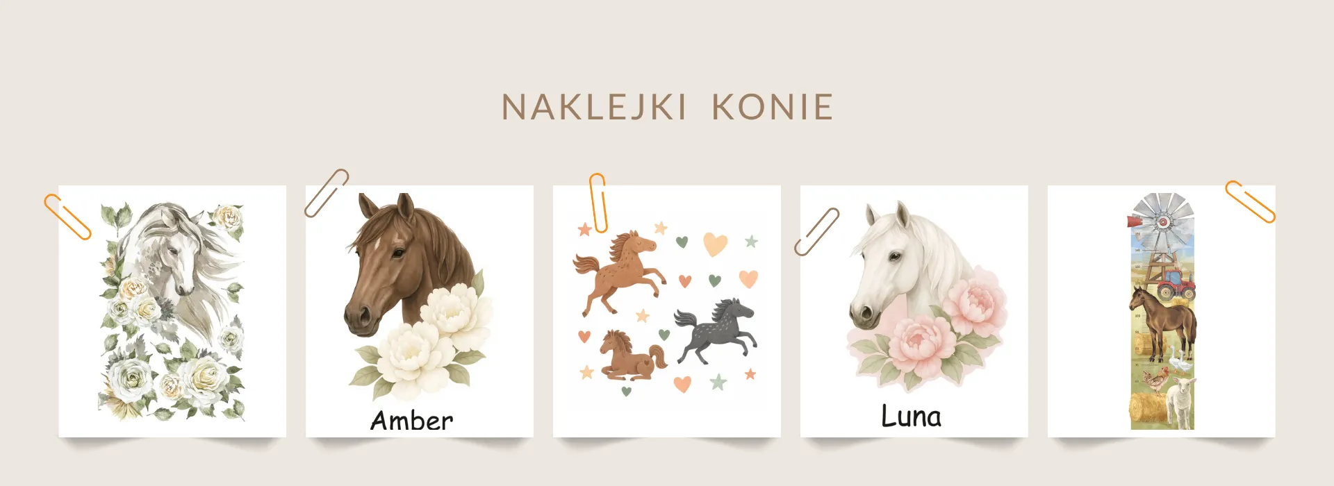 Naklejki z końmi do pokoju dziecka dekoracje ścienne z końmi kucykami i naturą