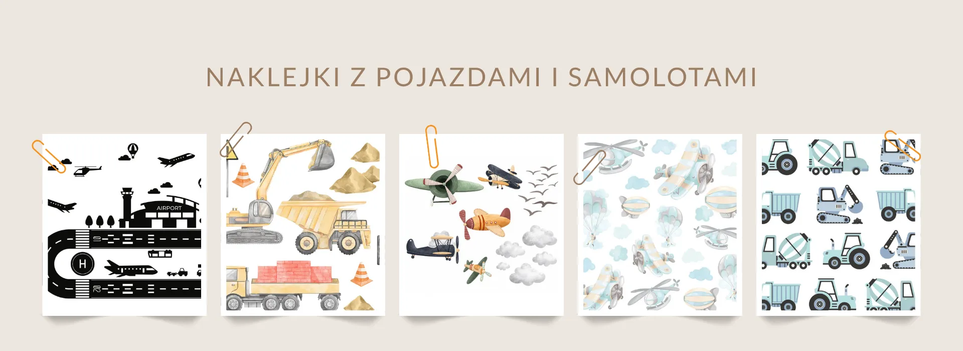 Naklejki z pojazdami i samolotami do pokoju dziecka dekoracje ścienne z autami samolotami balonami i motywem podróży