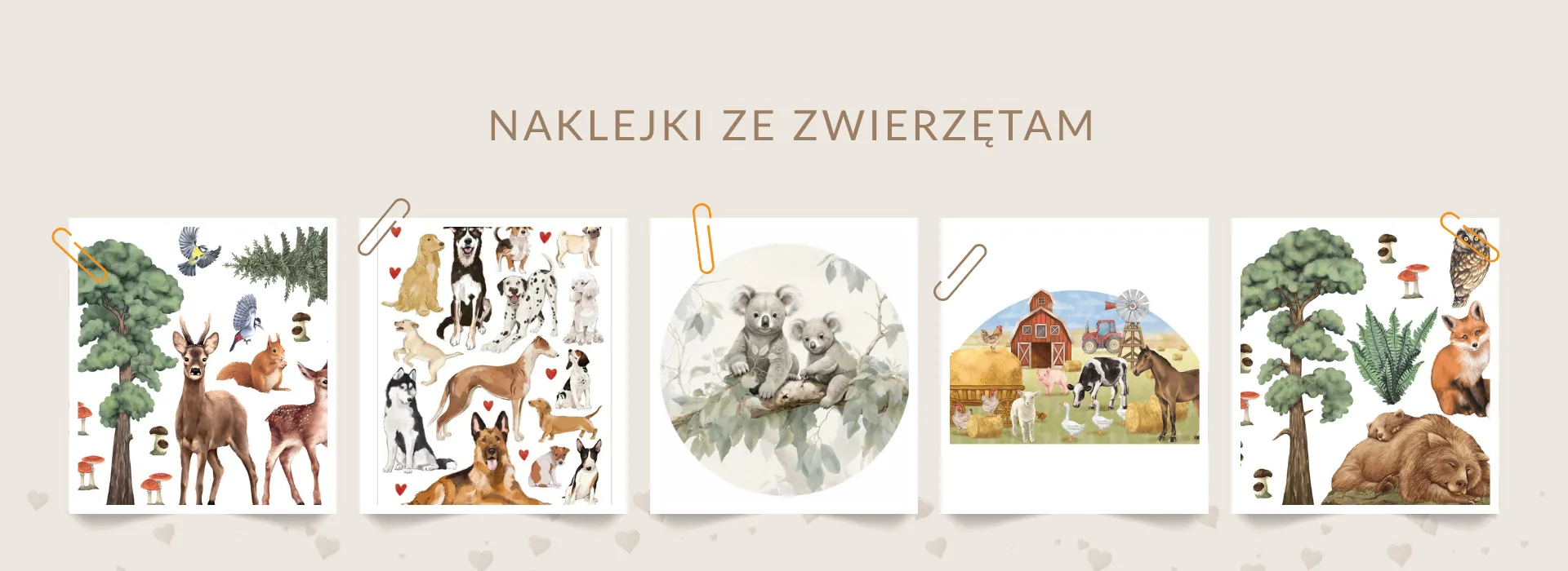 Naklejki ze zwierzętami do pokoju dziecka dekoracyjne naklejki ścienne z motywem zwierząt