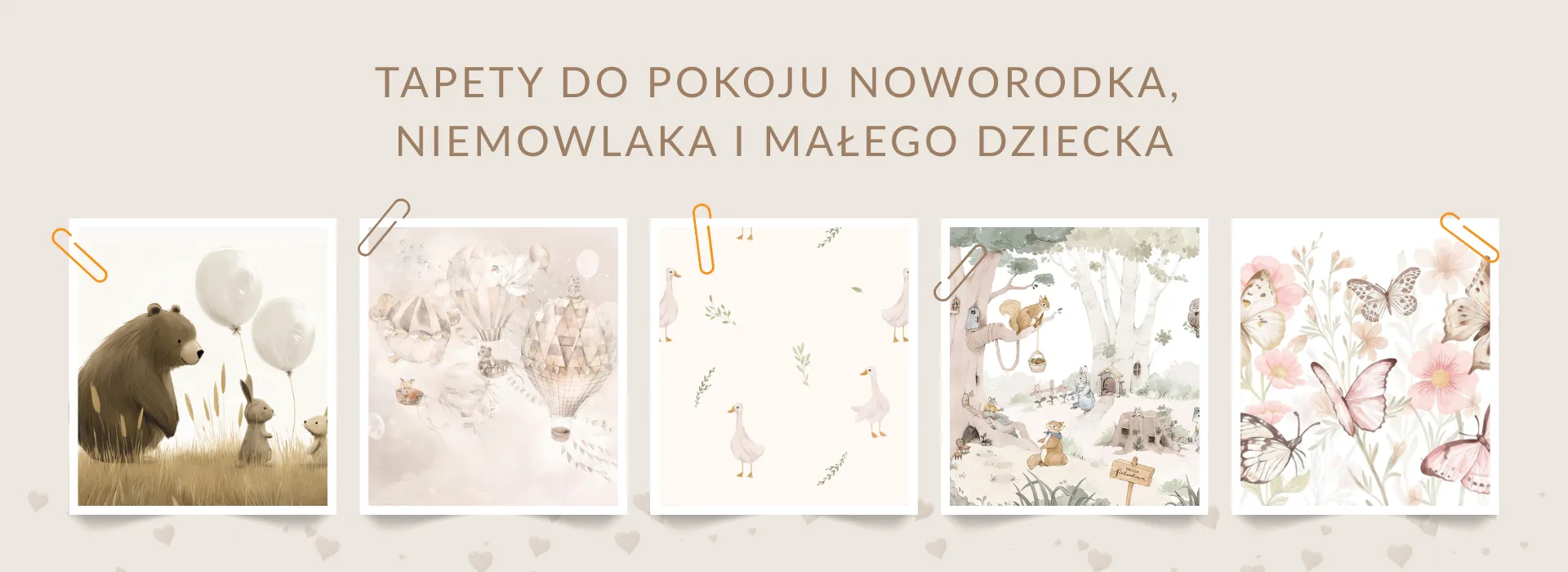 Tapety do pokoju noworodka niemowlaka i małego dziecka