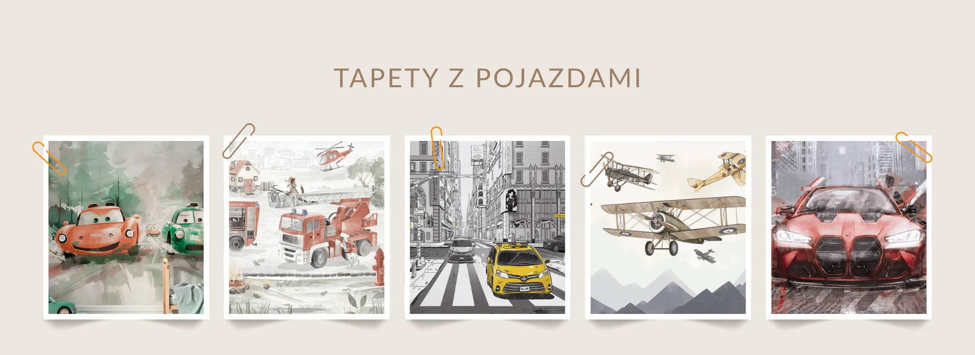 Tapety z pojazdami do pokoju dziecka