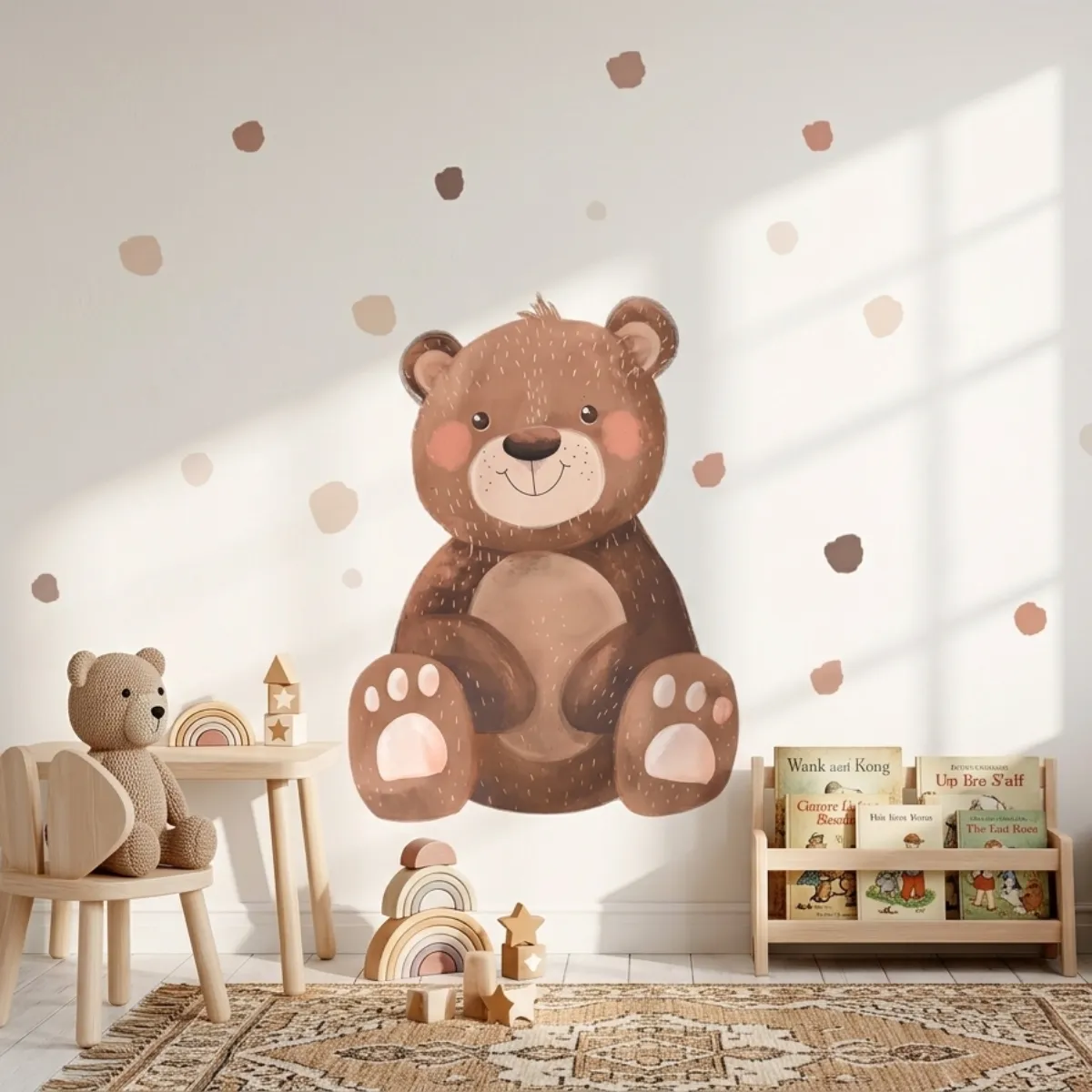naklejki CUDDLY FRIENDS miś do pokoju dziecka