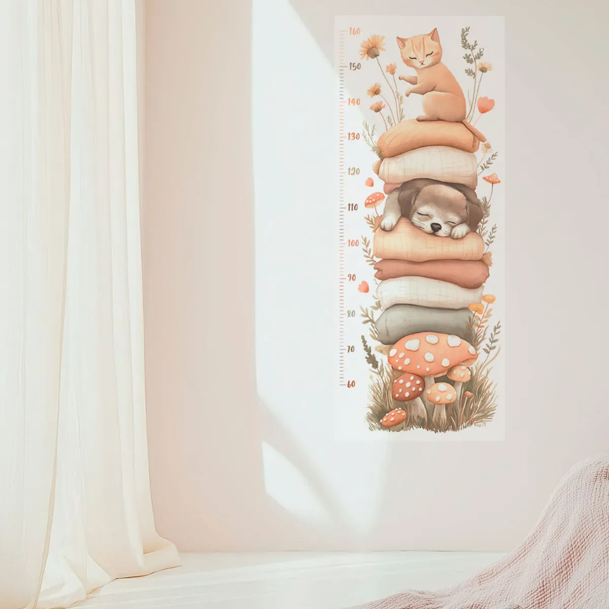 miarka wzrostu NAP TIME naklejka na ścianę do pokoju dziecka