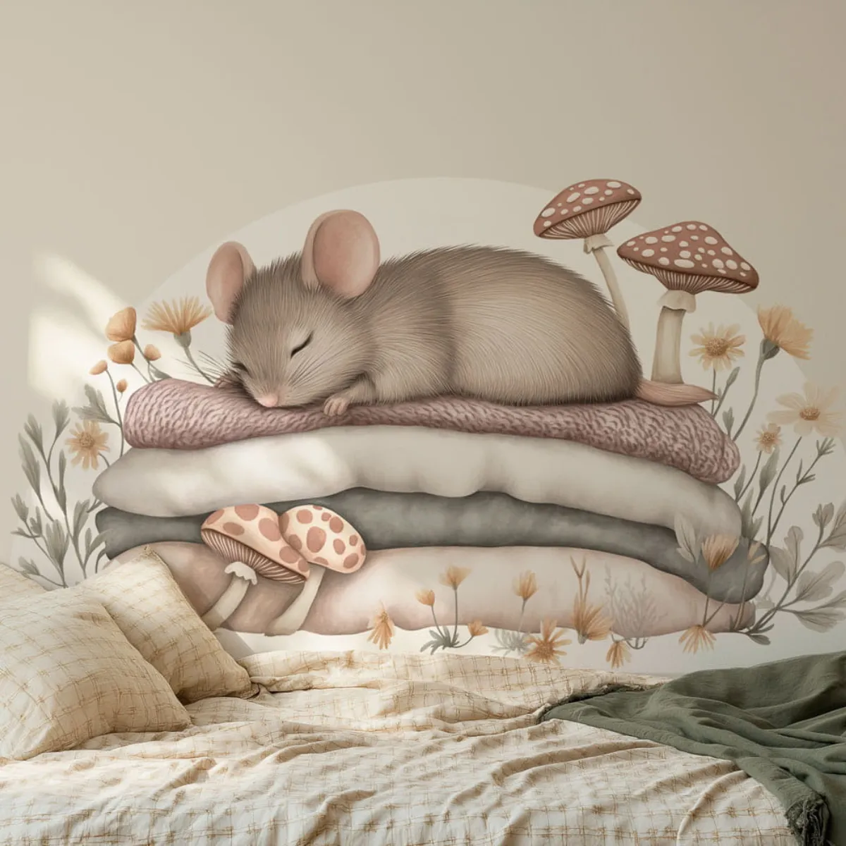 naklejka NAPTIME myszka dekoracja ścienna do pokoju dziecka