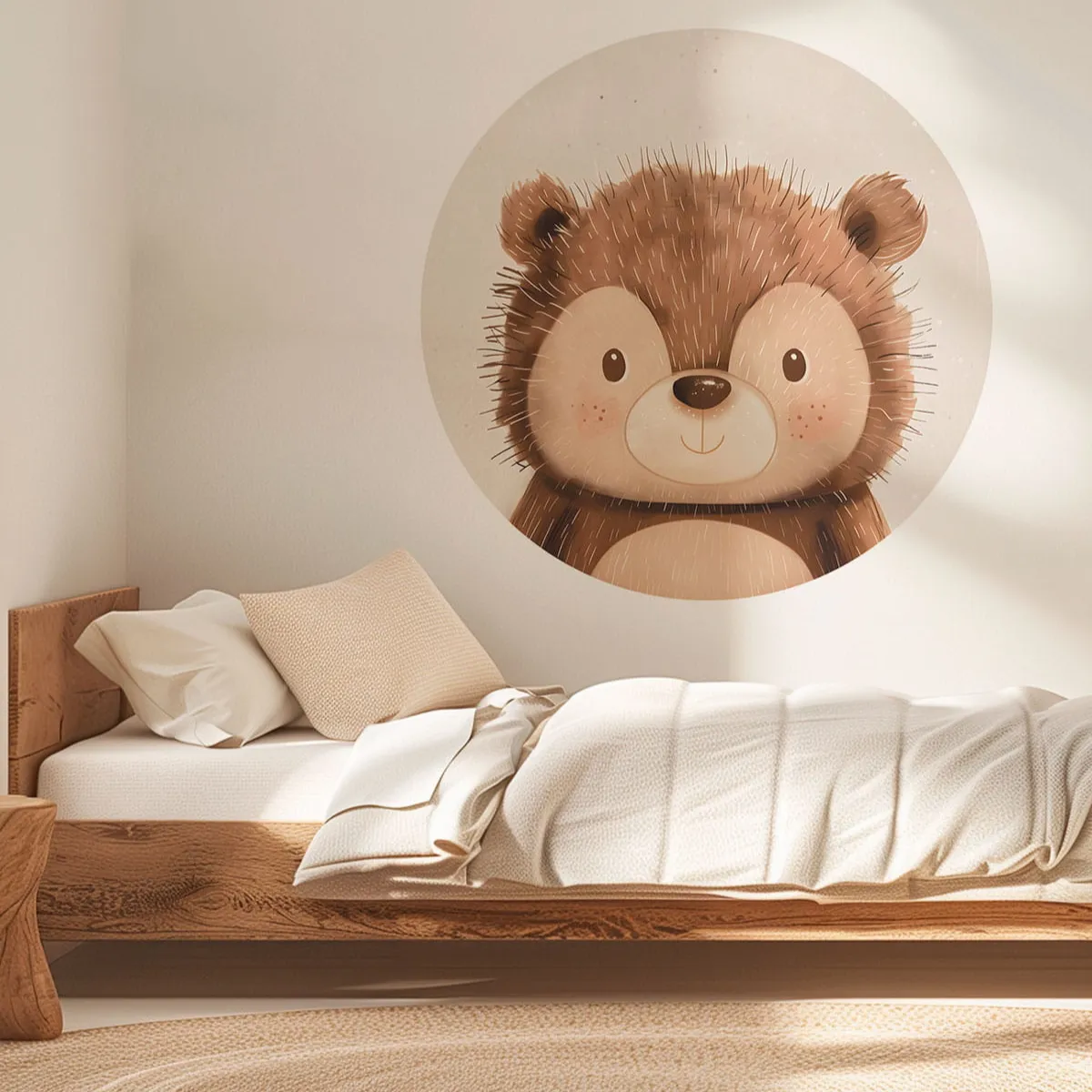 naklejka Cuddly Friends jeż okrągła dekoracja ścienna do pokoju dziecka