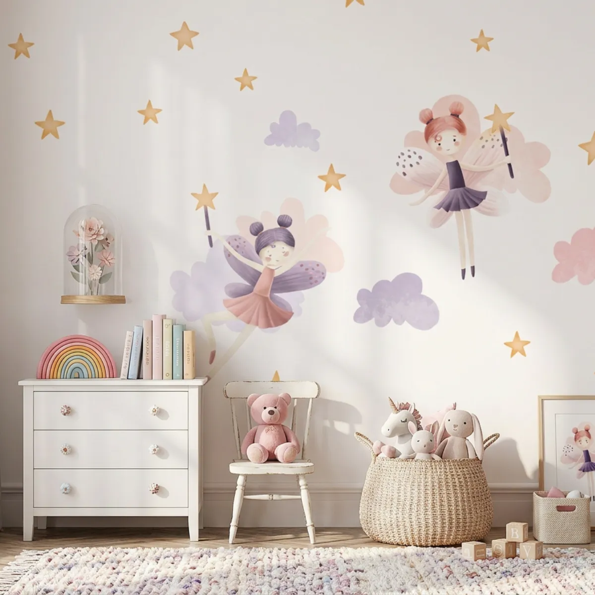 naklejka FAIRIES wróżki dekoracja ścienna do pokoju dziewczynki
