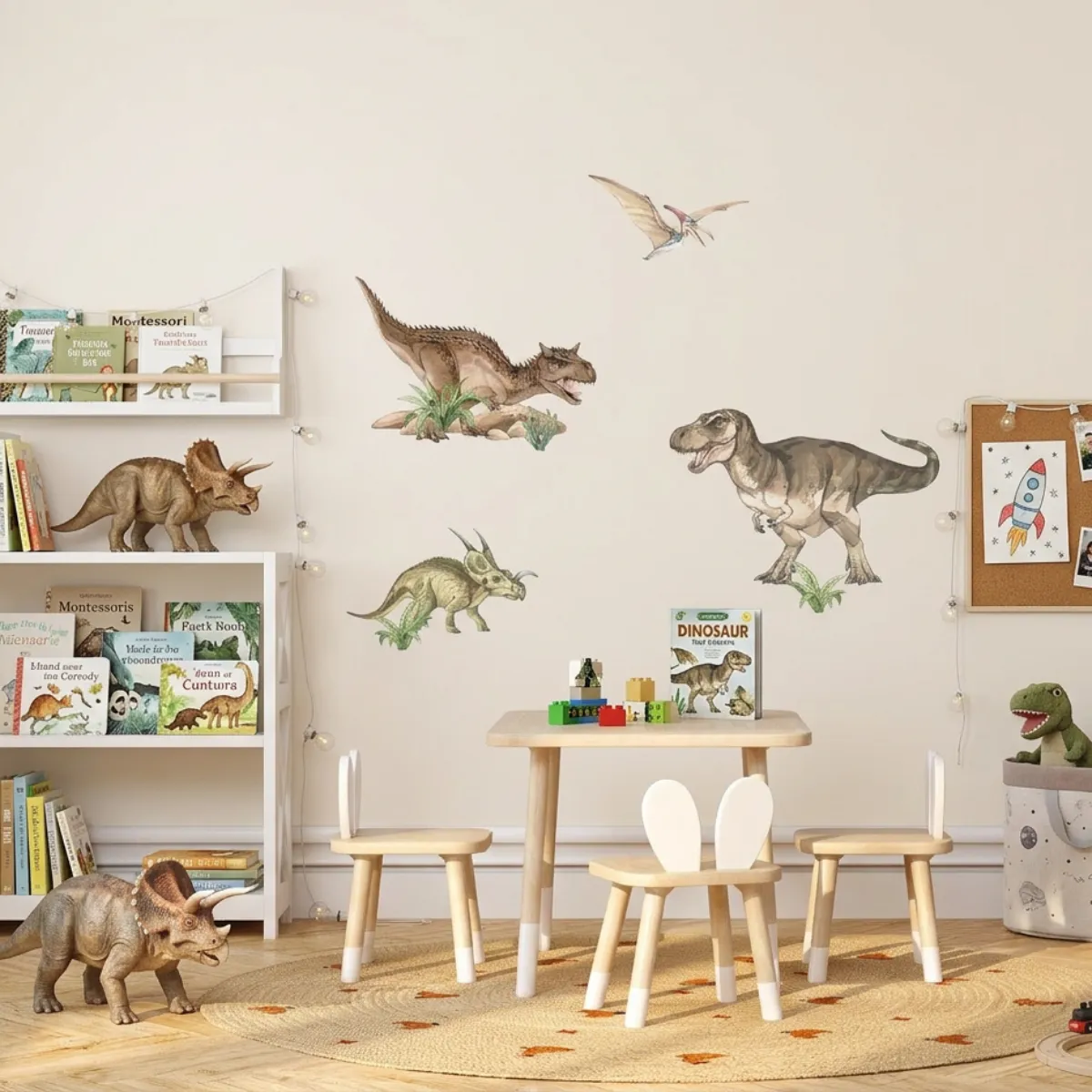 naklejka PREHISTORIA T-Rex dinozaury dekoracja ścienna do pokoju dziecka