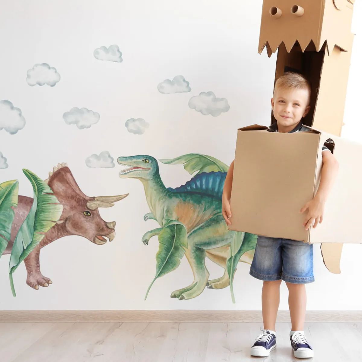 naklejka DINO III dinozaury dekoracja ścienna do pokoju dziecka