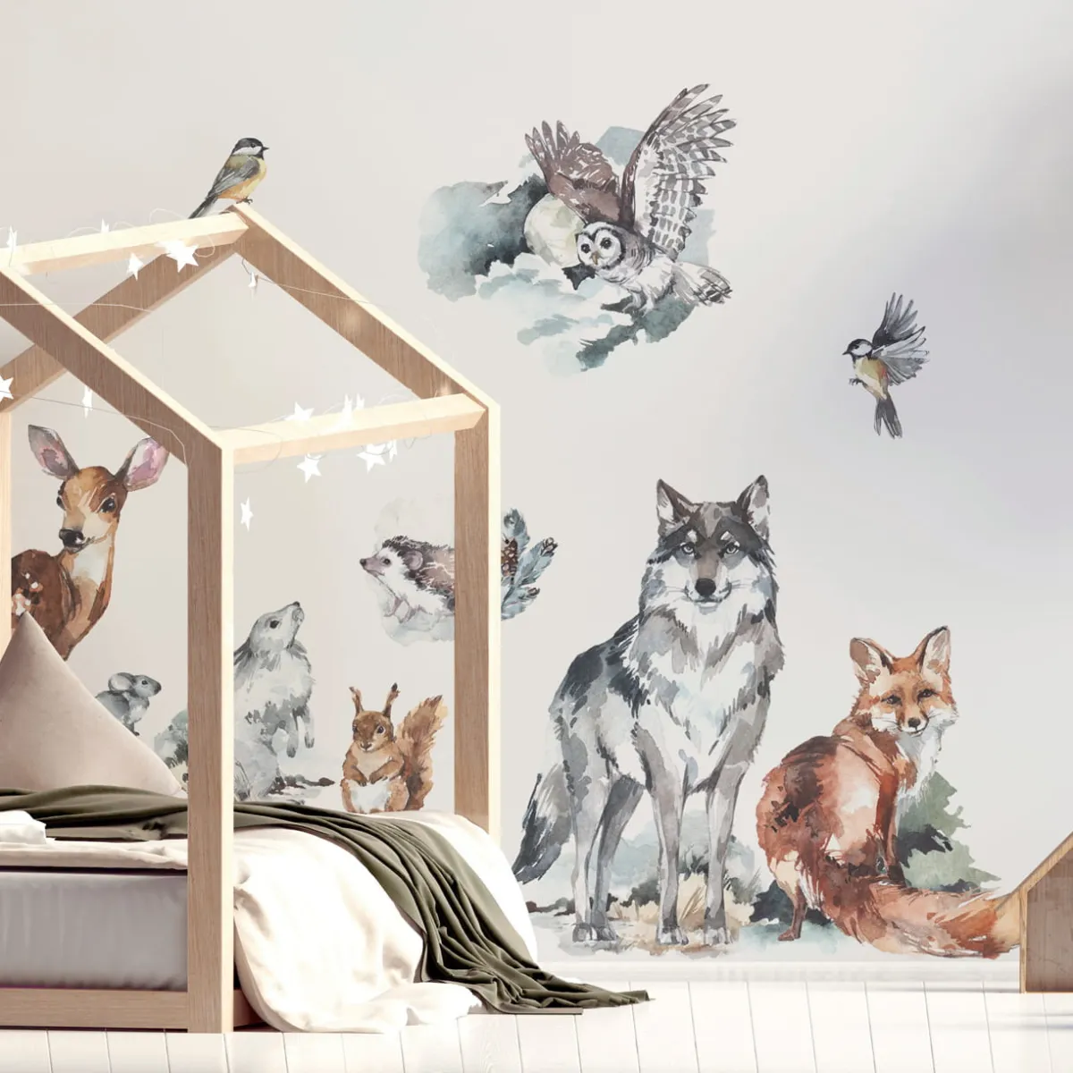 naklejka FOREST PRIDE leśne zwierzęta dekoracja ścienna do pokoju dziecka