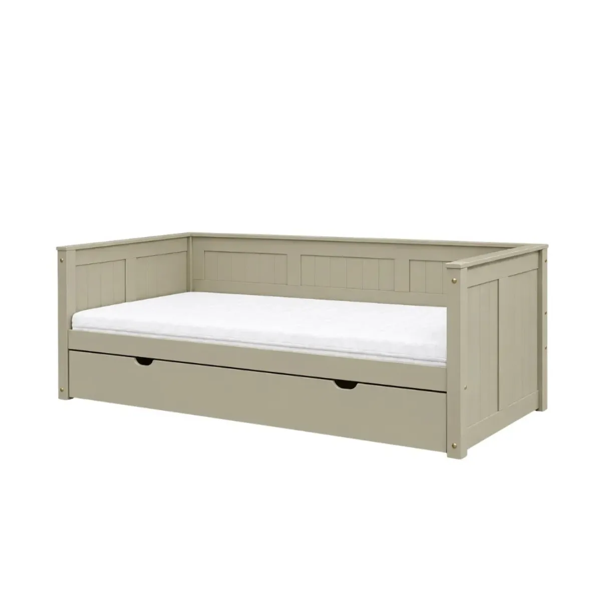 Szałwiowe łóżko Daybed Collet 90 x 200 cm INMONDO z szufladą
