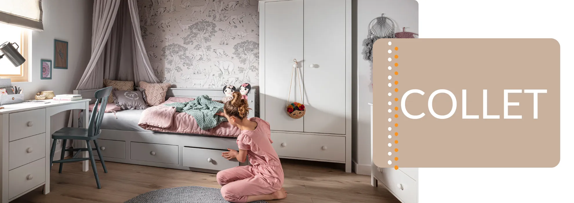 Kolorowe meble dziecięce Collet Inmondo w 7 kolorach – wzorniki w showroomie FUMIO Warszawa