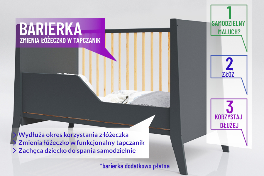 łóżeczko niemowlęce ze szczebelkami