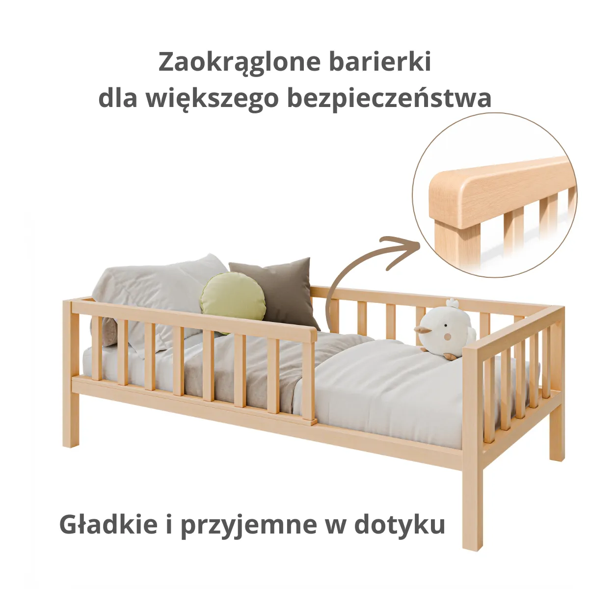 Zalety olejowanego łóżka dziecięcego BUKI z drewna bukowego