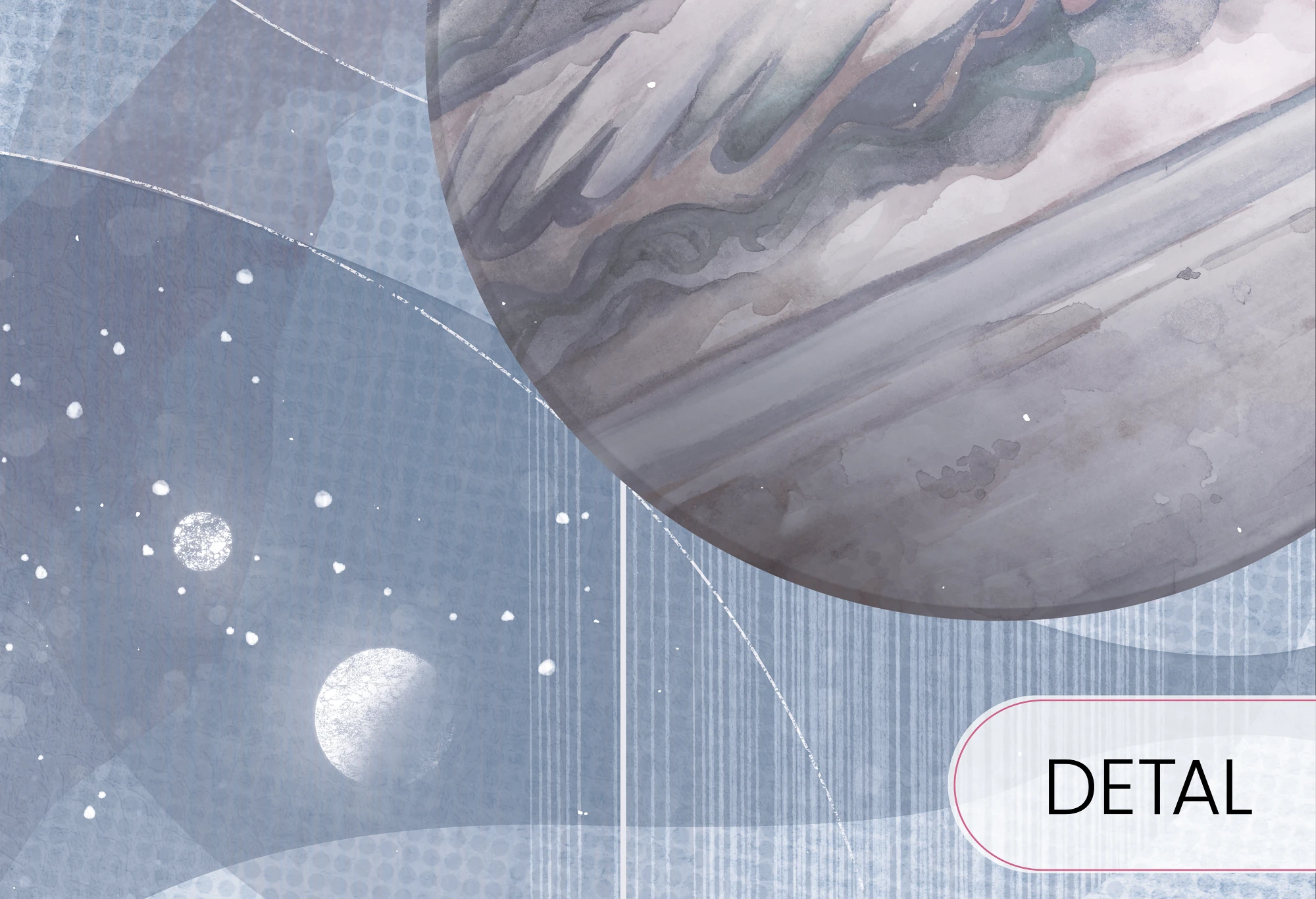 detal niebieskiej tapety kosmicznej Space Zone Sky Blue