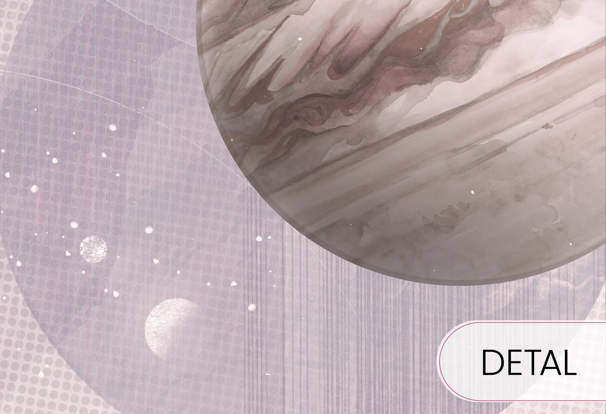 detal fioletowej tapety kosmicznej Space Zone Lavender