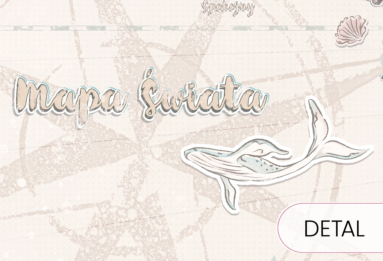 detal tapety mapa świata Teal dla dziewczynki