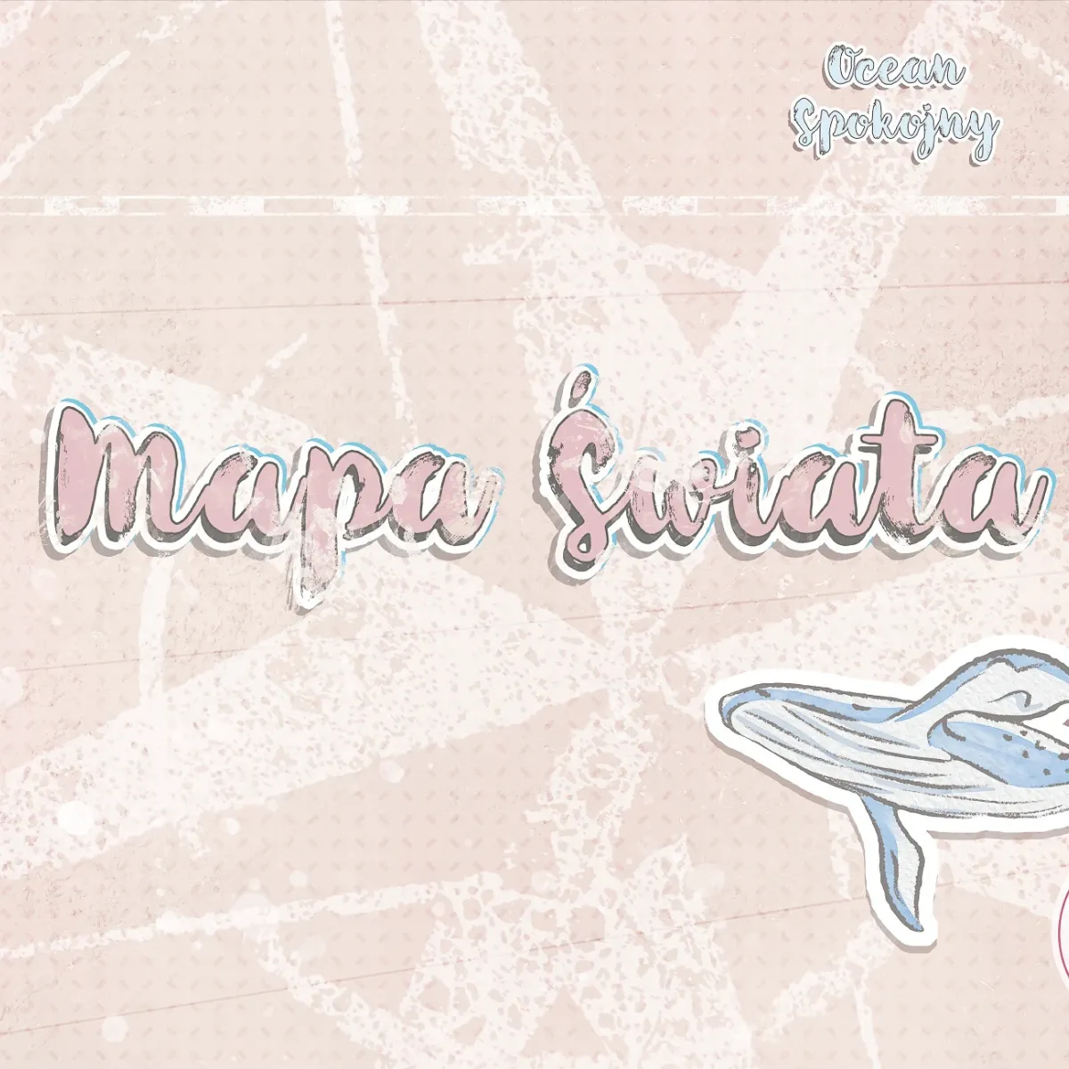 detal tapety mapa świata dla dzieci