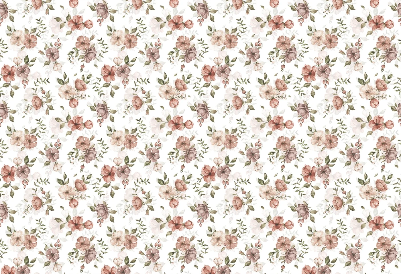 Tapeta Wild Roses Malumi – pełna grafika wzoru w drobne kwiaty