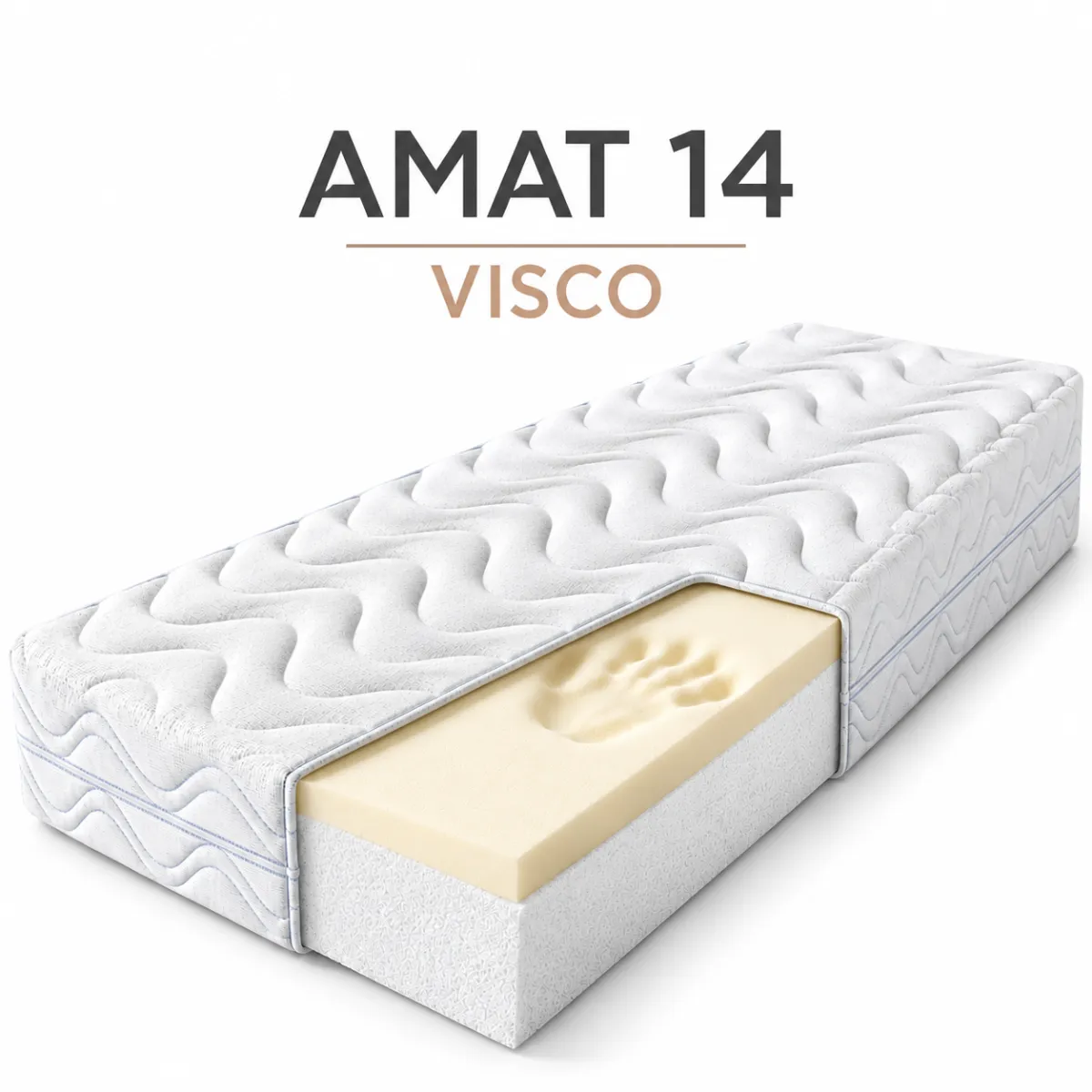 Materac piankowy AMAT 14 VISCO z warstwą termoelastyczną
