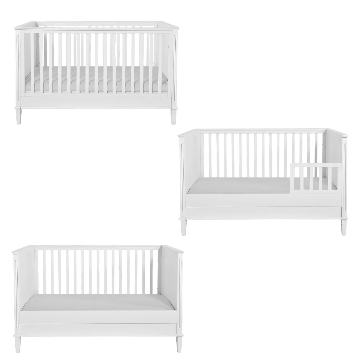 Białe łóżeczko dziecięce Bianka Novelies 70x140 aranżacja pokoju dziecka