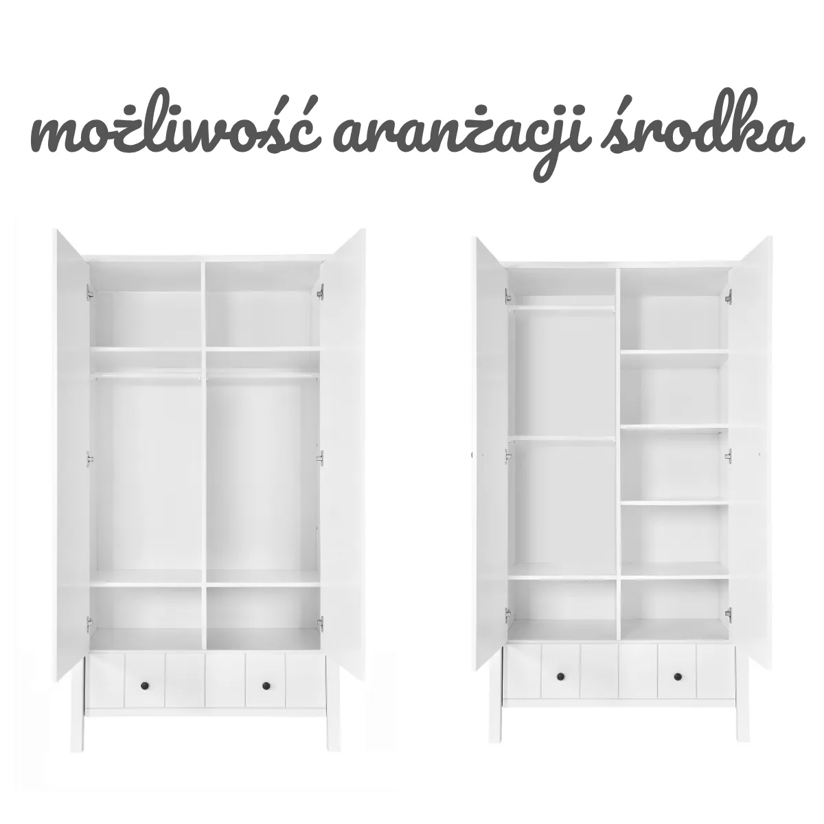 Biała szafa dziecięca Novelies Allpin do pokoju dziecka