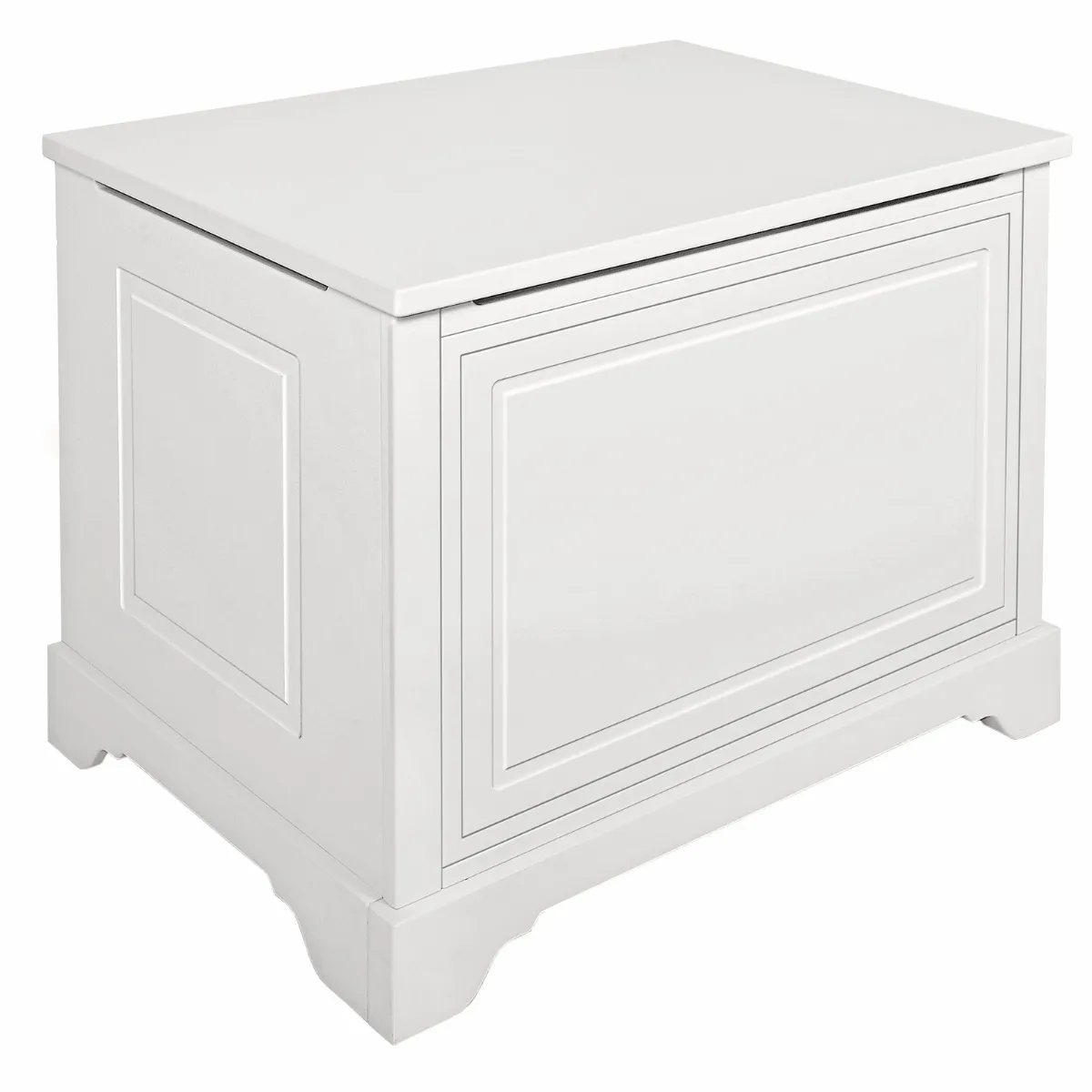 Białe meble dziecięce Melody Novelies ze skrzynią na zabawki w pokoju dziecka