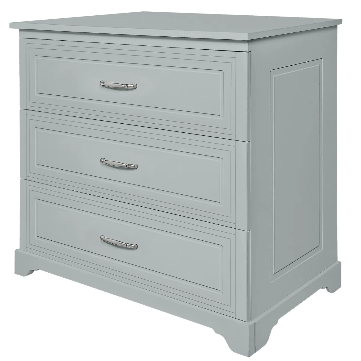 Komoda Melody Novelies szara z uchwytami i cichym domykiem