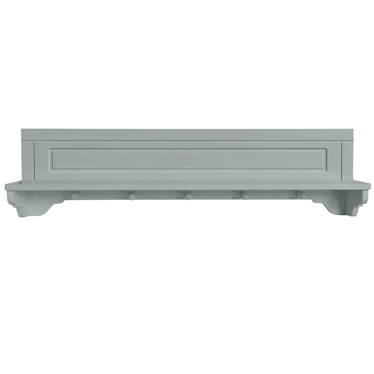 Szara półka ścienna Melody Novelies z wieszakami