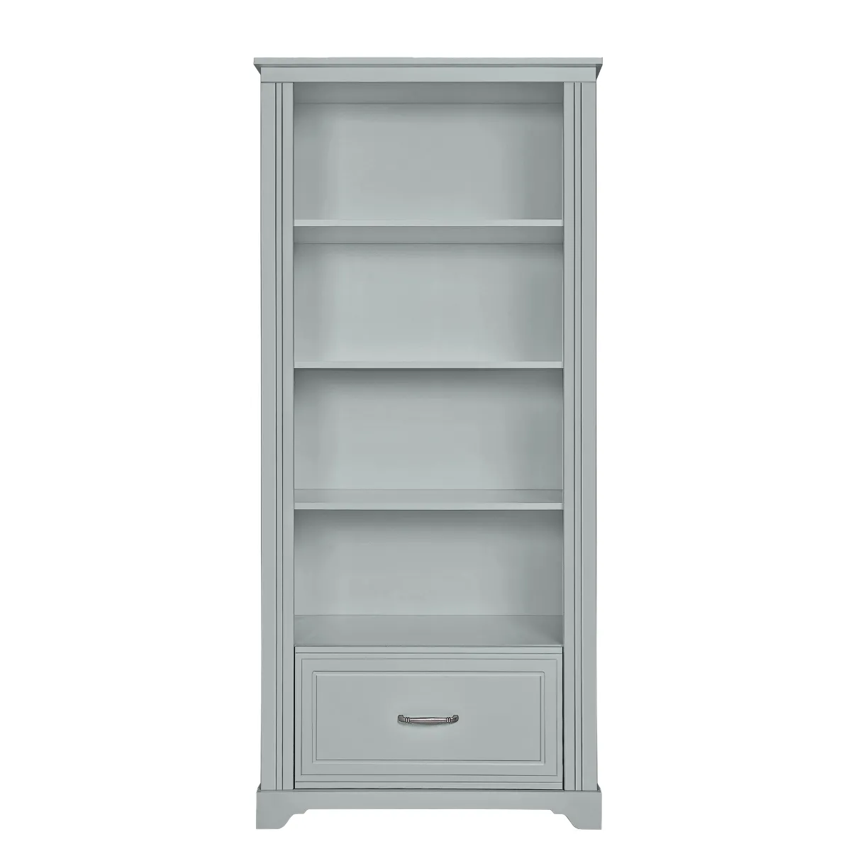 Szare meble dziecięce Melody Novelies z regałem w pokoju dziecka