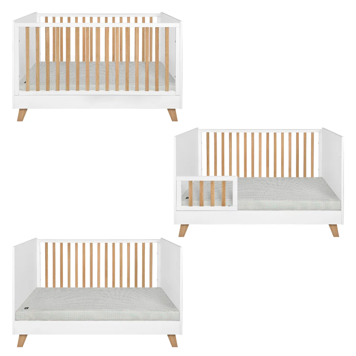 Białe łóżeczko Zara Novelies 70x140 do pokoju niemowlaka