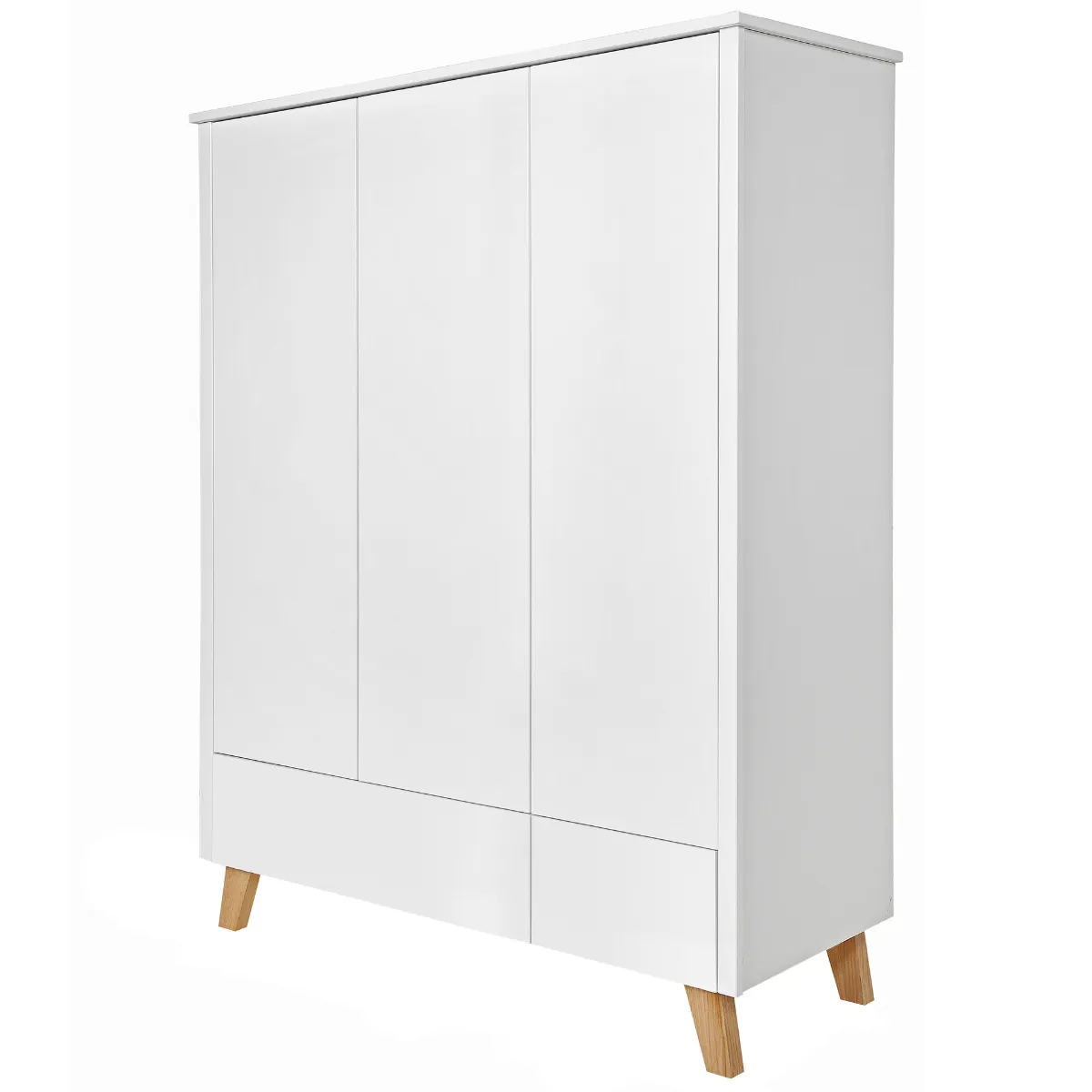 Szafa 3-drzwiowa Zara Novelies biała bez uchwytów do pokoju dziecka