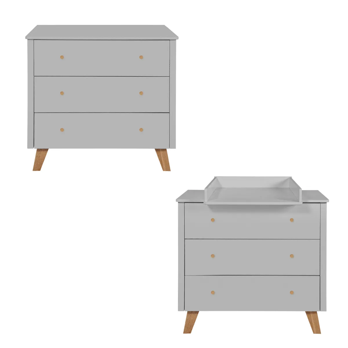 Szara komoda Zara Novelies z opcją przewijaka do pokoju dziecka