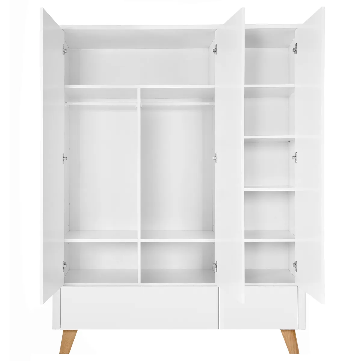 Szare meble dziecięce Zara Novelies z szafą w pokoju dziecka