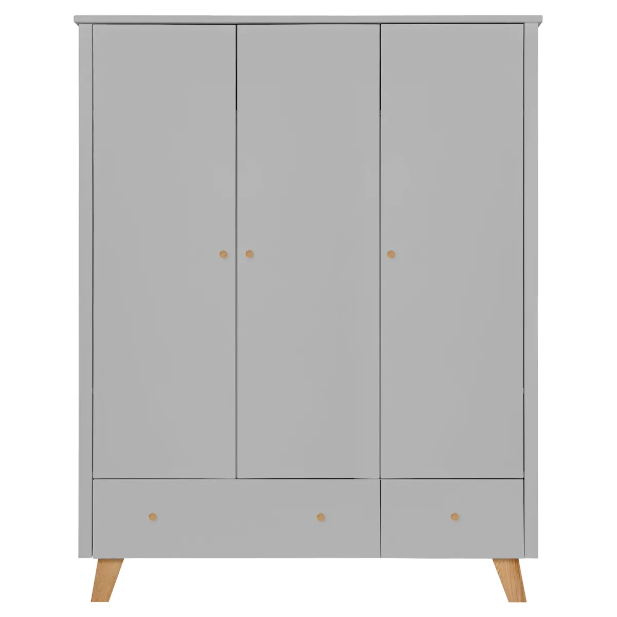 Szara szafa 3-drzwiowa Zara Novelies do pokoju dziecka