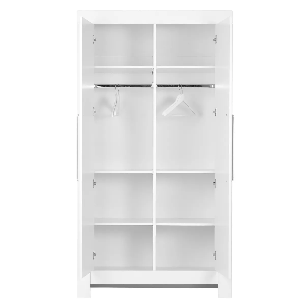 Wymiary białej szafy 2-drzwiowej Pinio Calmo