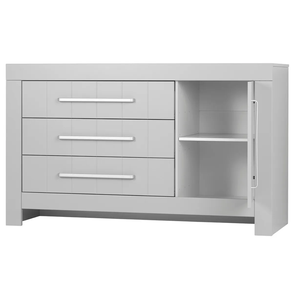 Duża komoda Pinio Calmo szara z możliwością montażu przewijaka