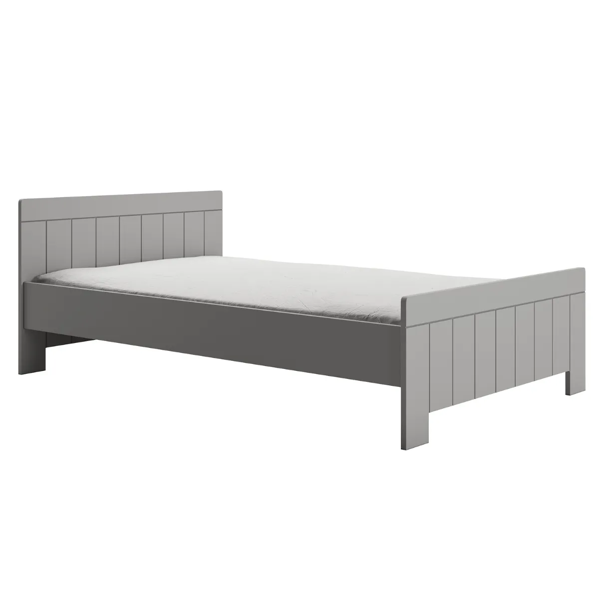 Szare łóżko Pinio Calmo 120x200 w aranżacji pokoju dziecka