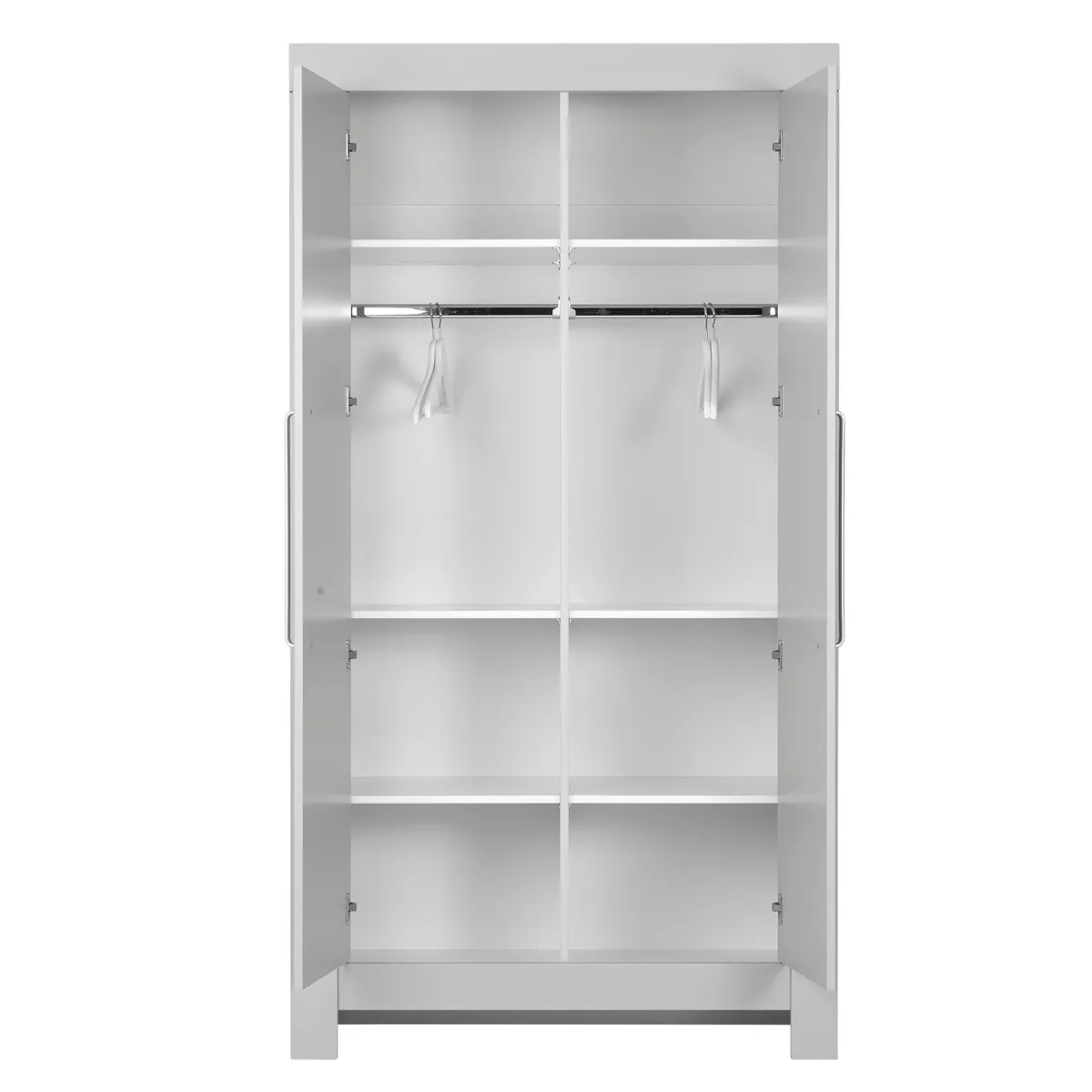 Szara szafa 2-drzwiowa Pinio Calmo w aranżacji pokoju dziecka