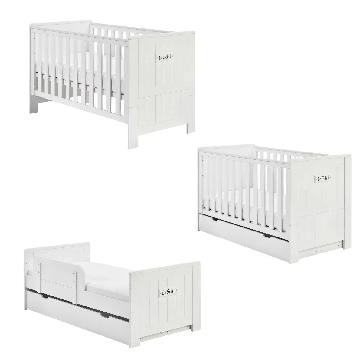 Wymiary białego łóżeczka tapczanika Pinio Marsylia 140x70